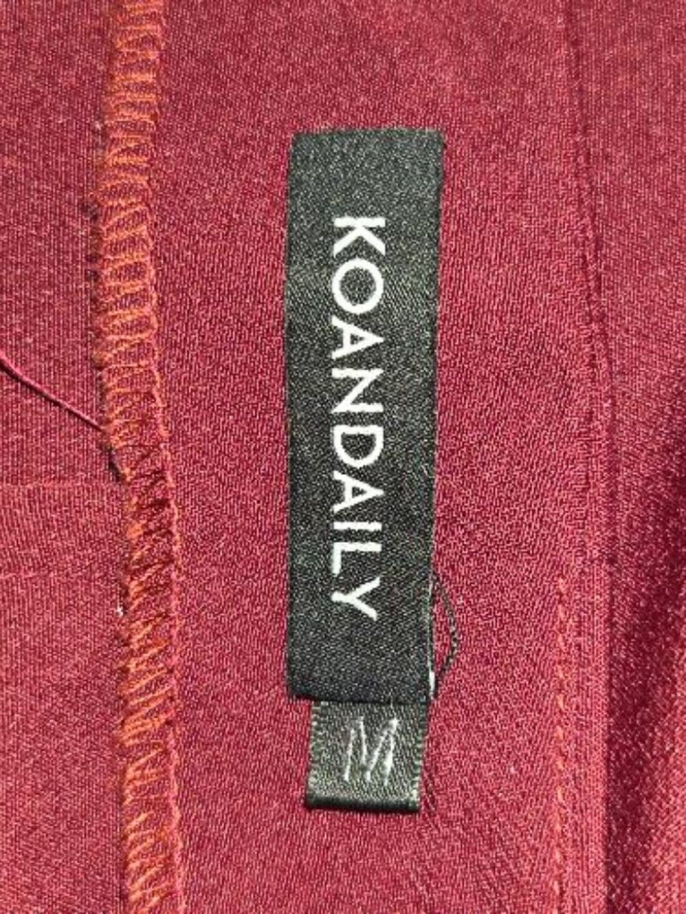 Koandaily Solid Burgundy Pencil Skirt - Picture 3 of 3